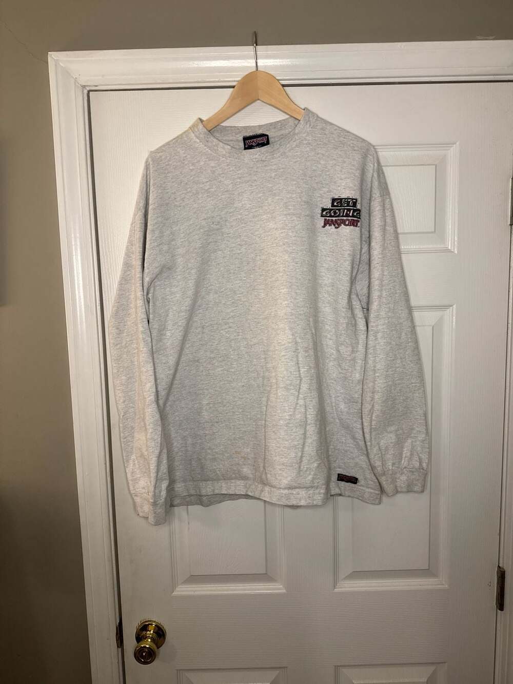 VTG 90s JanSport Get Going Get Out While You Can Long Sleeve Tee XL